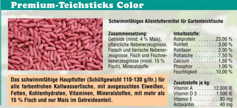 Koi- und Teichfisch Futter