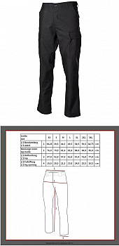 US Kampfhose BDU #Schwarz - Größe #XL