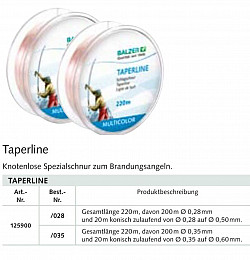 Balzer Platinum Taperline 0,28 auf 0,50