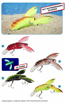Balzer Crazy Crawler 5cm Magic Arms Gelb