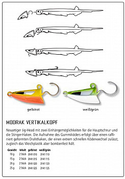 Quantum Modrak Vertikalkopf 15g gelb-rot