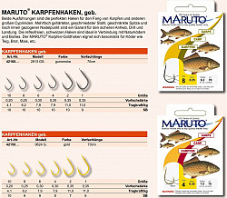 Maruto Haken Karpfen Größe 6 Gold