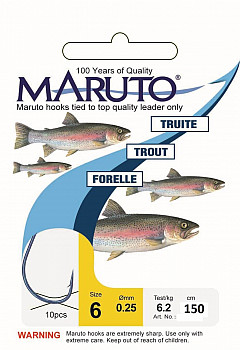 Maruto Haken Forelle 150cm Größe 6