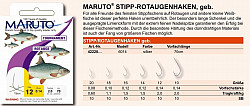 Maruto Haken Stipp Rotauge Größe 10