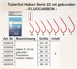 Tubertini Haken S-22 rot gebunden #06-16