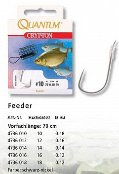 Quantum Crypton Vorfachhaken Feeder 10