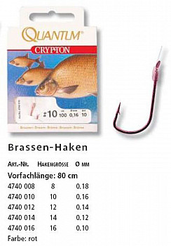 Quantum Crypton Vorfachhaken Brasse 12