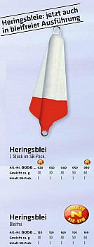 Zebco Heringsblei rot weiss 60g