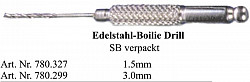 Edelstahl Boilie Drill (Bohrer), 3,0mm