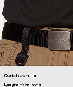 OCEAN Gürtel Thor Schwarz - 138cm länge