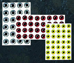 Jenzi 3-D Fischaugen ø6,3mm #Grün Fluo