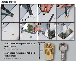 Pike N Bass Messingeinsätze M8