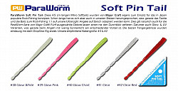Major Craft Para Worm Soft Pin Tail #39