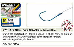 Owner Haken Trout Fluoro-Carbon -60cm -8