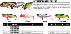 DAM Wobbler, FZ Baby Popper 65mm Redhead