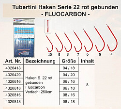 Tubertini Haken S-22 rot gebunden #06-18