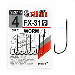 Fanatik Haken FX-31 #Worm #04 #25mm