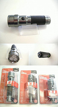 3-fach LED Aluminium Taschenlampe 2-AA