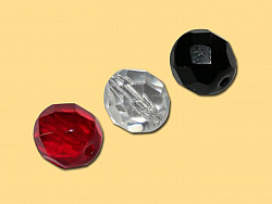 Facettierte Glasperlen, 06mm, RUBY