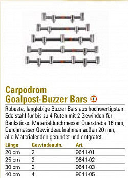 Carpodrom Goal Bar 4 Ruten 40cm