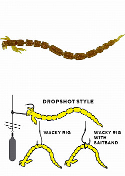 Westin BloodTeez Worm #55mm #Motoroil