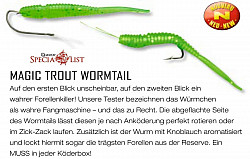 Quantum Magic Trout Wormtails -grün