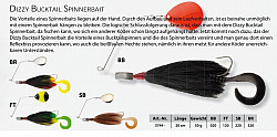 Iron Claw Dizzy Bucktail Spinnerbait SB