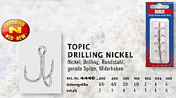 ZEBCO Drillinge Topic Nickel 4/0 3St.