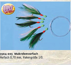 Zebco Makrelenvorfach 5 Haken 1/0 grün