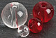 Iron Claw Round Glas Perlen ø 10mm #Rot