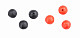 Balzer Gummiperlen ø 8mm #schwarz #rot