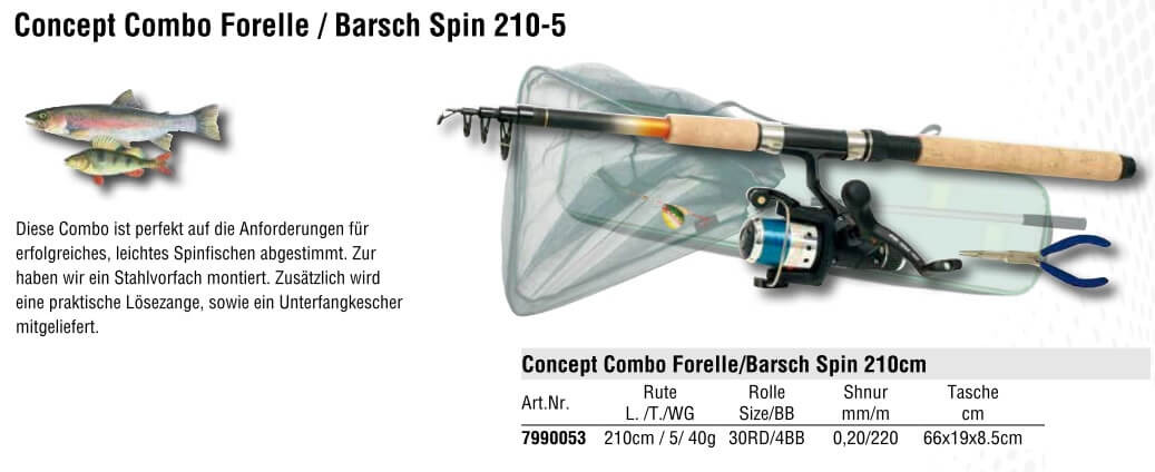 Paladin Combo Spin AngelSpezi » XXL Forelle Barsch Soest #210cm