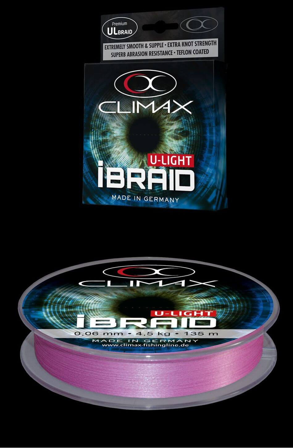 Climax iBraid U-Light fluo-purple 135 m, Braided Lines