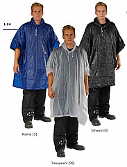 OCEAN Regen Poncho - Marine Blau