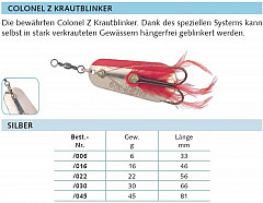 Balzer Colonel Z Krautblinker silber 30g