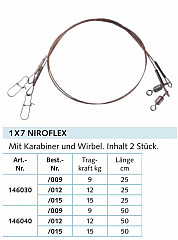 Balzer 1x7 Stahlvorfach NIRO #25cm #-6kg