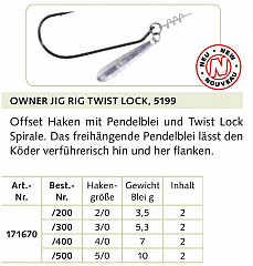 Owner Haken Jig Hook w-tw #5199 #4/0