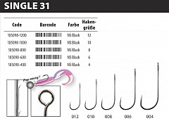 Angelhaken für Gummiköder Haken für Cheburashka Rig Gamakatsu Single Hook 31 