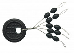 Sensas Black Line Stopper oval ø S - 10p