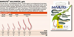 Maruto Haken Aal-Wurm Größe 8 Rot