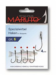 Maruto Einzelhaken mit Wirbel #4