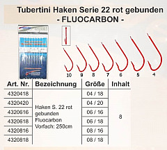 Tubertini Haken S-22 rot gebunden #04-18