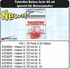 Tubertini Haken S-22 rot lose Größe #08