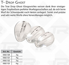 Iron Trout T-Drop Ghost Glasgewichte -4g