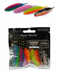 SPRO Troutmaster Worm #65mm *Flash-Mix