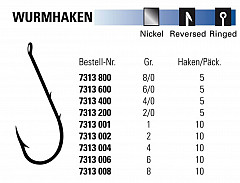 Jenzi Wurmhaken Öhr Nickel Größe #01