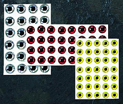 Jenzi 3-D Fischaugen ø9,5mm #Rot