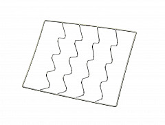 Fischkörbchen V2A - 34x25cm - 3/4 Wellen