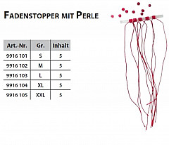 Sänger Fadenstopper mit Perle #XL