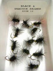 Dragon Fliege, Black - Peacock Palmer 12